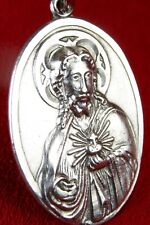 Vintage 8 GRAM Sterling WWII Chaplain Estate Collection Catholic Scapular Medal picture
