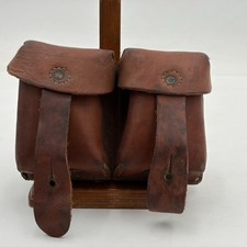 WW2 GERMAN? 1939-1945  LEATHER 2 MAG AMMUNITION POUCH Unknown Age Maker
