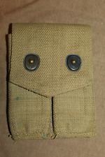 Original WW1 U.S. Army M1911 Two Pocket Canvas Ammo Pouch, 1918 dated, VG picture