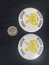 1990s Pinback Buttons, Yellow Ribbon, Operation Desert Shield, Desert Storm picture