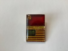 Vintage Soviet USSR US Friendship Pin "For Peace & Cooperation" Cold War Detente