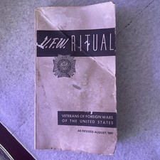 V.F.W. RITUALS Book Booklet Guide - 1981