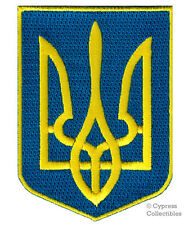 UKRAINE COAT OF ARMS embroidered PATCH iron-on TRYZUB TRIDENT CREST APPLIQUE new picture