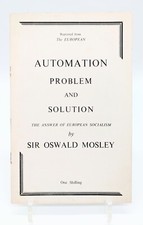 Post-WW2 Oswald Mosley Union Movement BUF Automation Problem and Solution Book