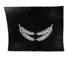 Officers Double Palmleaf Braid Uncut Cap Peak Silver on Black British Made