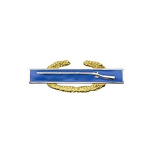 Army Badge: Master Combat Infantry First Award dress mini badge, gold