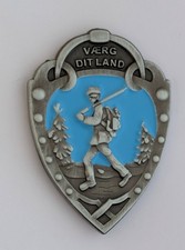Norwegian Foot March Badge-Silver (2nd Award) *Large Version*