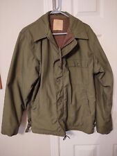VTG US Army Navy Permeable A2 Cold Weather Field Coat Military Deck Jacket Men L picture