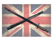 British 1907 Pattern SMLE Bayonet w/ Wood Grips & Scabbard - Reproduction - NEW