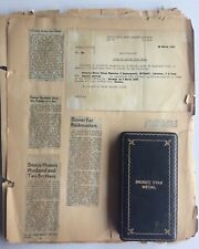WWII Bronze Star Medal & Orig Citation Grouping Scrapbook Pages Articles Letters picture