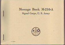 Message Book M-210-A, US Army Signal Corps, Dated 1943, NOS picture