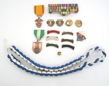 ROTC JROTC US Army Award for Achievement Medal Ribbon Pins Cord Lot picture