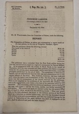 1832 WAR CLAIMS DOCUMENT EPHEMERA, WOUNDED AND TAKEN PRISONER, SWORD AND SPEARS