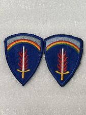 (2) US ARMY SHAEF PATCHES SUPREME HEADQUARTERS ALLIED FORCE picture