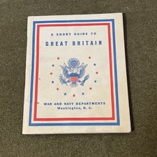 Vintage A Short Guide to Great Britain War and Navy Departments WW2
