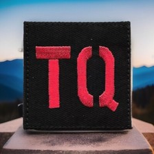 Medical Alert Red Black TQ Tourniquet Patch Fits For VELCRO® BRAND Fastener