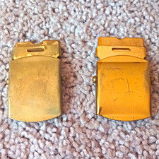 Vtg US Military Brass Web Belt Buckle Lot 2 Army Infantry WWII Korea Pacific