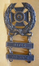 USA Military Record Fire Award Badge. EXPERT Level. 1950's. STERLING SILVER. NoR