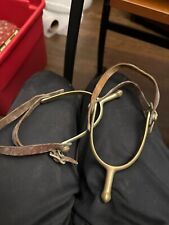 WW1 US Military WL Marked Cavalry Spurs w/ straps picture