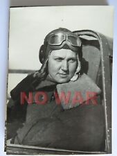 WWII ORIGINAL WAR PHOTO RED ARMY SOVIET LADY PILOT IN UNIFORM PORTRAIT picture