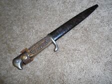 Very Rare WW1 WW2 German Trench Knife, Stag Grips,  w Sheath- EICKHORN picture