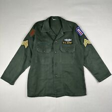 US Army OG107 Sateen Shirt Medium Sergeant 1st Infantry Combat Honor Guard Named picture