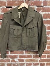 Vintage 1940s WWII OD Green Wool Crop 36S  Military Ike Field Jacket picture
